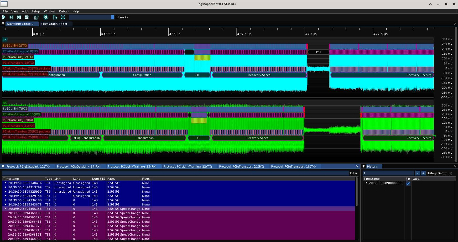 PCIe link training protocol decode